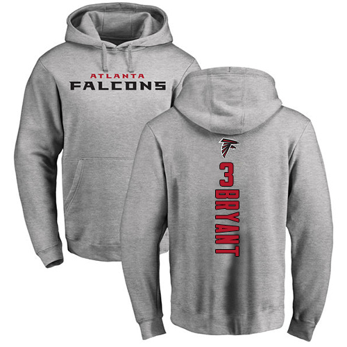 Atlanta Falcons Men Ash Matt Bryant Backer NFL Football #3 Pullover Hoodie Sweatshirts->youth nfl jersey->Youth Jersey